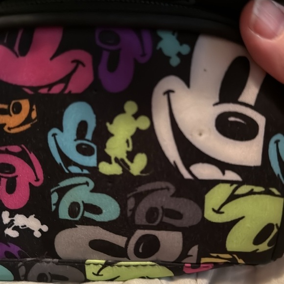 Disney Parks Mickey Mouse Multicolor Nylon Crossbody Handbag  - 6.25" x 8.5" - Picture 11 of 14